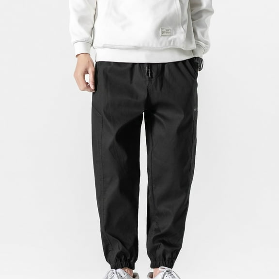 Tejiojio Men's and Big Men's Flat Front Comfort Waist Flex Pants Men's Fashion Classic Twill Relaxed Fit Work Wear Combat Safety Cargo Pants