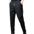 thumbnail image 1 of Tejiojio Men's and Big Men's Relaxed Fit Men Casual Elasticity Trousers Velvet Tether Closure Jeans Pocket Workwear Casual Pants, 1 of 5