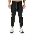 thumbnail image 1 of Tejiojio Men's and Big Men's Relaxed Fit Men's Drawstring Zipper Pocket Running Fitness Pants, 1 of 7