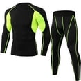 thumbnail image 1 of Tejiojio Men's and Big Men's Relaxed Fit Men's Elastic Fitness Long Sleeve Fast Drying Tops Long Pants Sports Tight Suit, 1 of 7