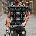 thumbnail image 1 of Tejiojio Mens Classic Tee Men's Fashion Summer Neckline T-shirt 3D Printing Pattern Short Sleeve, 1 of 5