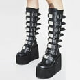 thumbnail image 1 of Tejiojio New Women‘s Fashion Metal Buckle Platform High Platform Leather, 1 of 5