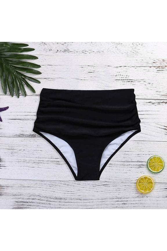 Plus Size Swimming Suits for Womens Ladies' High Waisted Bikini Swim Pants Shorts Bottom Swimsuit Swimwear Bathing