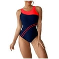thumbnail image 1 of Tejiojio Plus Size Swimming Suits for Womens Ladies' New Fashion Splicing Swimsuit Funny Casual Bikini Piece Swimsuit, 1 of 8