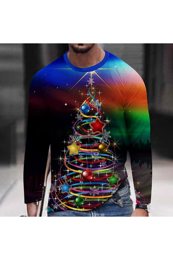 Spring Mens Essential Tops on Clearance Super Soft Performance New Fashion Casual Men's Long Sleeve Printed Sport Shirts