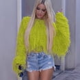 thumbnail image 1 of Tejiojio Stylish Long-sleeved Sweater Women Tassels Long Sleeve Tops Short Blouse Sexy Sweater, 1 of 9