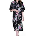 thumbnail image 1 of Tejiojio Summer Clearance Sexy Women Bathrobes Peacock Kimono Long Dressing Gown Japanese Robe Dress, 1 of 4