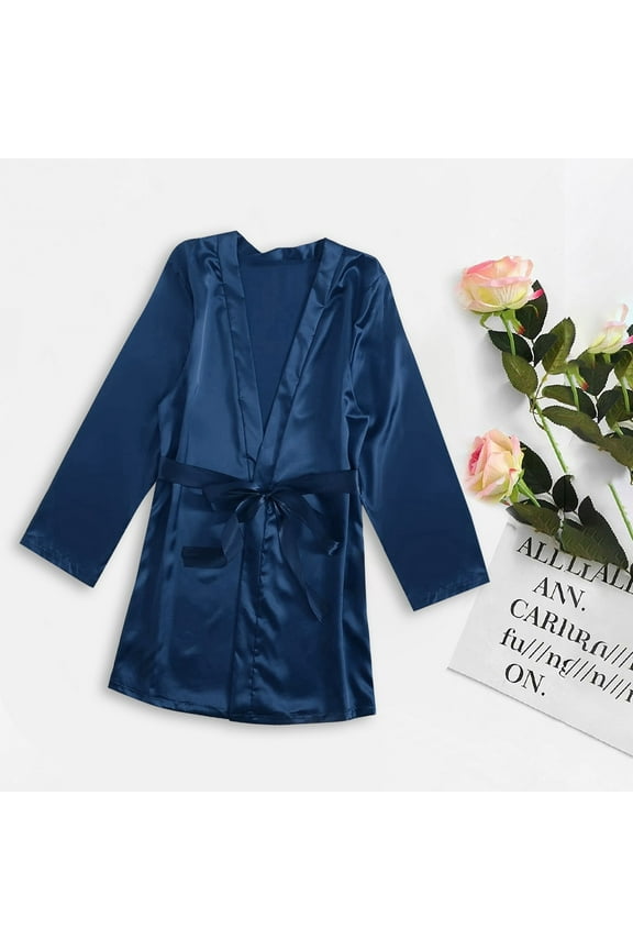 Summer Saving Labor Day Satin Silk Pajamas Women Nightdress Robes Underwear Sleepwear Sexy