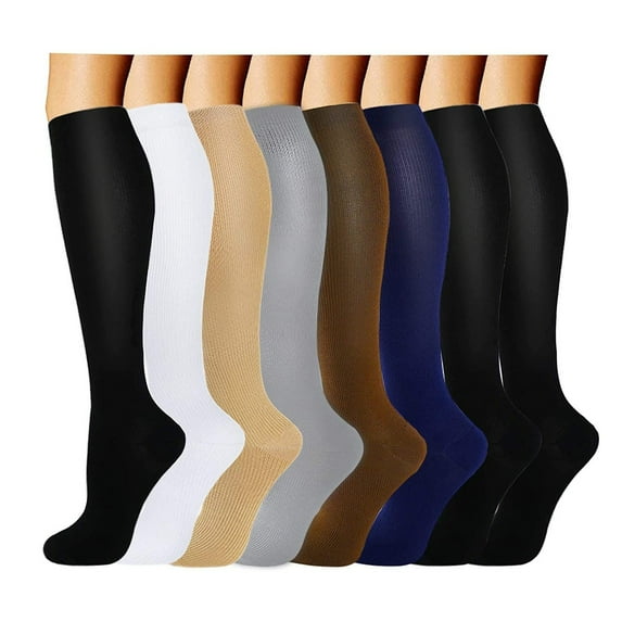 Tejiojio Winter Socks Unisex 8 Pairs Socks Brede Kalf Compressie Sports Socks