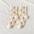 thumbnail image 1 of Tejiojio Winter Socks Women Fashion Retro Academic Style Flower Lovely Cotton Middle Tube Socks, 1 of 3