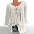thumbnail image 1 of Tejiojio Women Clothes Women Plus Size Round Neck Print Blouse Pullover Tops Long Sleeved Blouses Shirts, 1 of 7