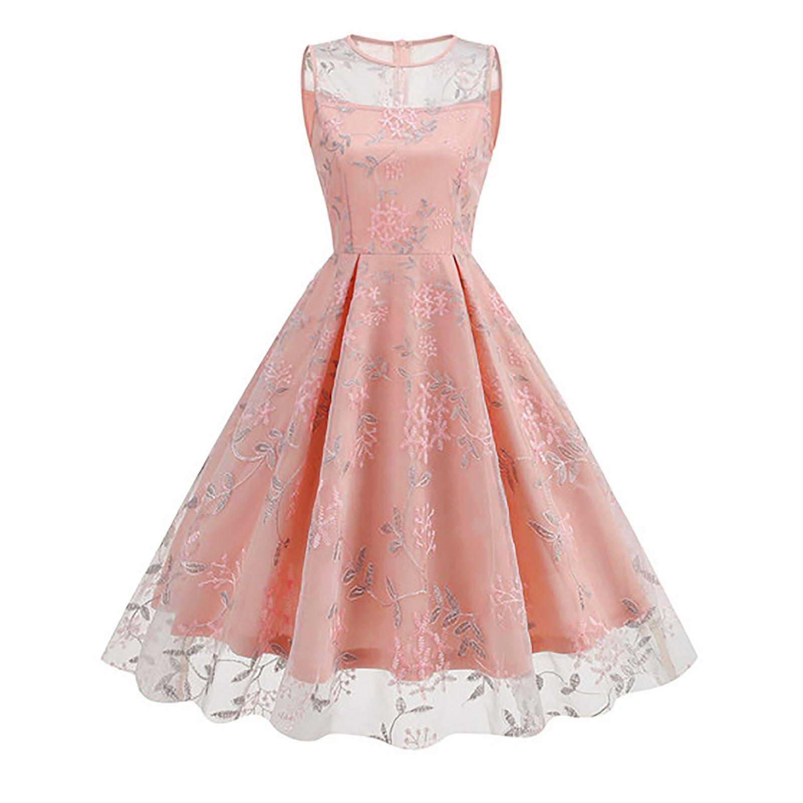 Tejiojio Women Clothes Women's 1950s Retro Dress Vintage Swing Dress Patchwork Sleeveless Casual Evening Party Prom Dresses - Walmart.com Tejiojio Women Clothes Women's 1950s Retro Dress Vintage Swing Dress Patchwork Sleeveless Casual Evening Party Prom Dresses - Walmart.com