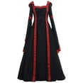 thumbnail image 1 of Tejiojio Women Clothes Clearance Women's Vintage Medieval Floor Length Renaissance Gothic Cosplay Dress, 1 of 6