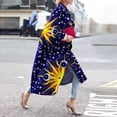 thumbnail image 1 of Tejiojio Women Clothes Discounted Fashion Women Printed Pocket Jacket Outerwear Cardigan Overcoat Long Trench Coat, 1 of 5