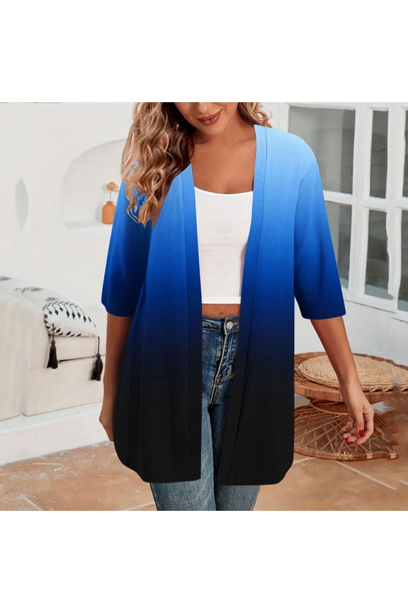 Women Leisure Versatile Cardigan Open Front Lightweight Womens Sweaters with Pocket Long Sleeve Shrugs