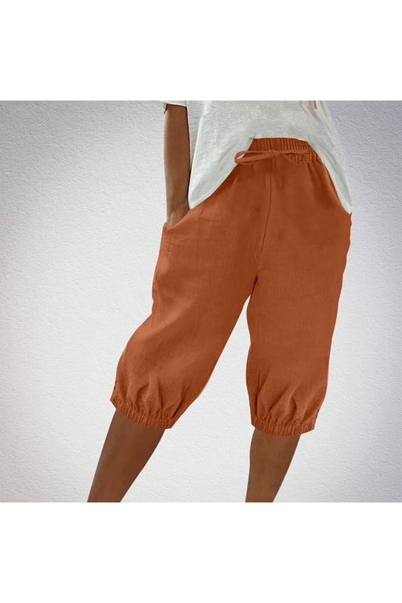 Women'S Capri Pants, Lightweight Lounge Cropped Pants, Jersey Knit Capri for Women Fall Clearance Womens Clothes