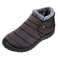 thumbnail image 1 of Tejiojio Women Winter Solid Color Keep Warm Ankle Boots Plus Velvet Boot Flat Snow Boots, 1 of 7