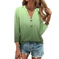 thumbnail image 1 of Tejiojio Women's Dressy Casual Tops Business Work Blouses Button Down Shirts Cap Sleeve V Neck Female Loose Tshirt Button Shirt, 1 of 6