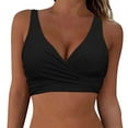 thumbnail image 1 of Tejiojio Women's Twist Front Bikini Top Padded Push up Swimsuit Top Lace Up Bathing Suit Tops, 1 of 4