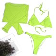 thumbnail image 1 of Tejiojio Women's new fashion long-sleeved shirt mesh sunscreen sexy bikini swimsuit On Sale, 1 of 7