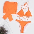thumbnail image 1 of Tejiojio Women's new fashion long-sleeved shirt mesh sunscreen sexy bikini swimsuit On Sale, 1 of 7