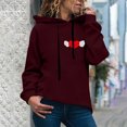 thumbnail image 1 of Tejiojio Womens Fall Clearance Autumn Winter Hoodie Sweatshirt Pullover Long Sleeved Comfortable Tops, 1 of 4