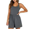thumbnail image 1 of Tejiojio Womens Running Onesie Workout Rompers Outfits Exercise Jumpsuits Gym Yoga $15 & Under Shorts, 1 of 9