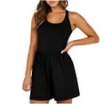 thumbnail image 1 of Tejiojio Womens Running Onesie Workout Rompers Outfits Exercise Jumpsuits Gym Yoga $15 & Under Shorts, 1 of 9