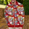thumbnail image 1 of Tejiojio Young Man Sweaters Fall Mens New Year's Print Warm Valentine's Day Full Zip Cardigan Long Sleeve Hoodless Casual Coat, 1 of 5