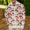 thumbnail image 1 of Tejiojio Young Man Sweaters Fall Mens New Year's Print Warm Valentine's Day Full Zip Cardigan Long Sleeve Hoodless Casual Coat, 1 of 5