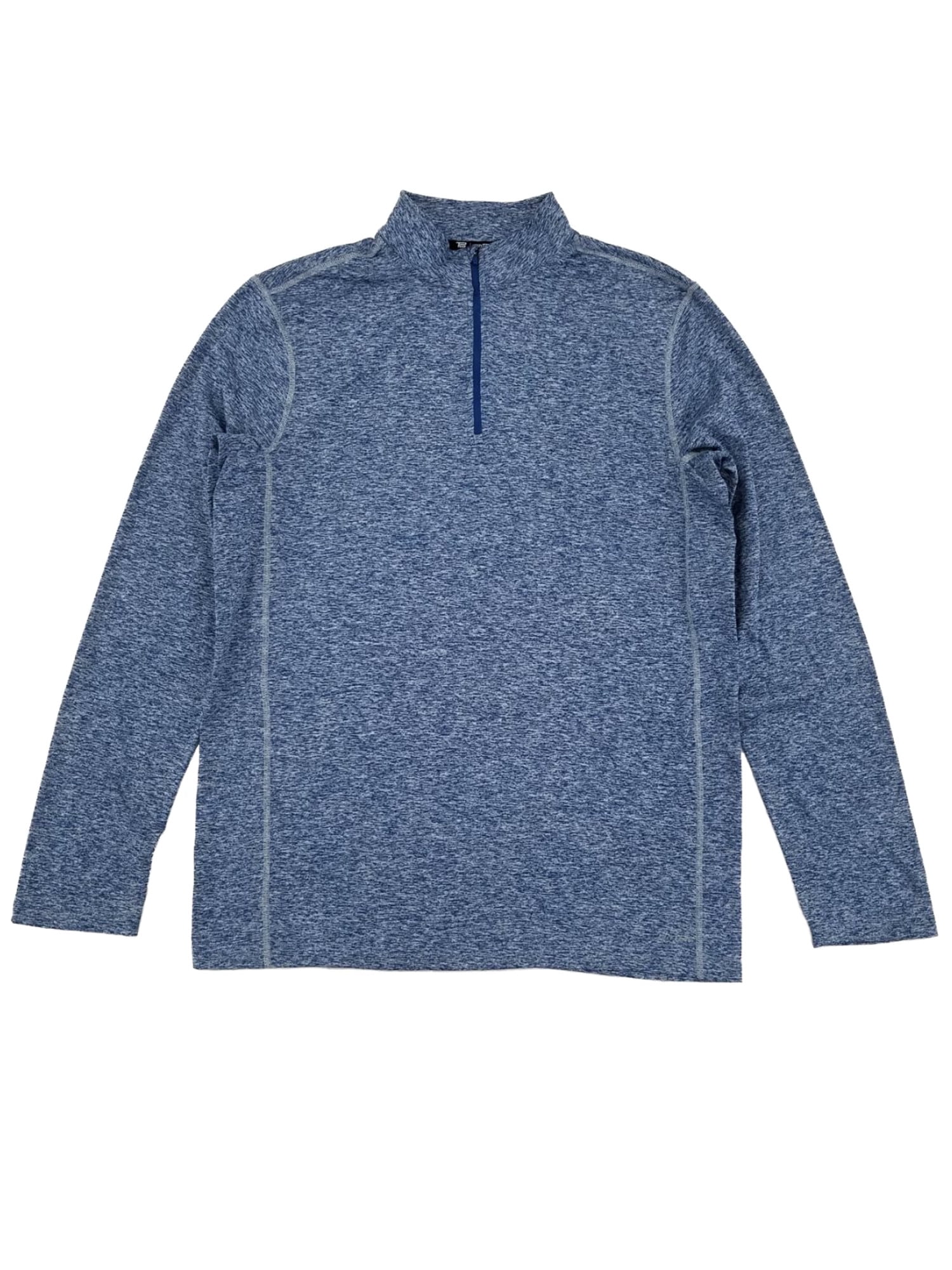Tek Gear DryTek Mens Pullover Long Sleeve Shirt 1/4 Zip Blue Size Small