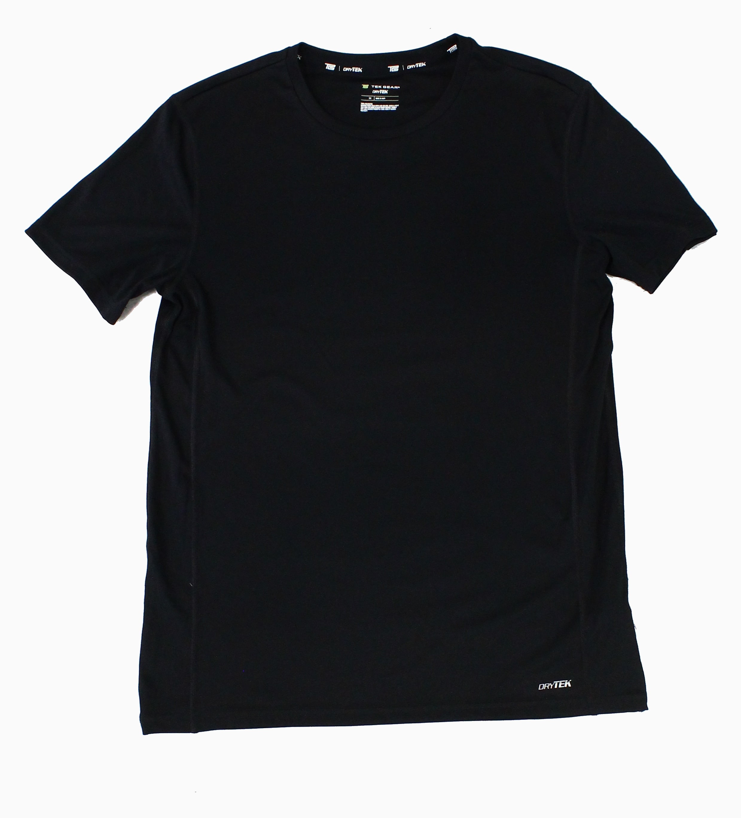 Tek Gear Mens Black DryTek Core Performance Active T-Shirt Medium