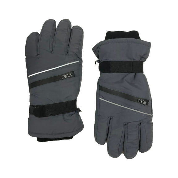 Tek Gear Mens Gray Water Resistant Touchscreen Winter Ski Gloves Small/Medium