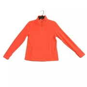 Tek Gear Petite Womens Micro Fleece Pullover Size M Coral Quarter Zip MockNeck