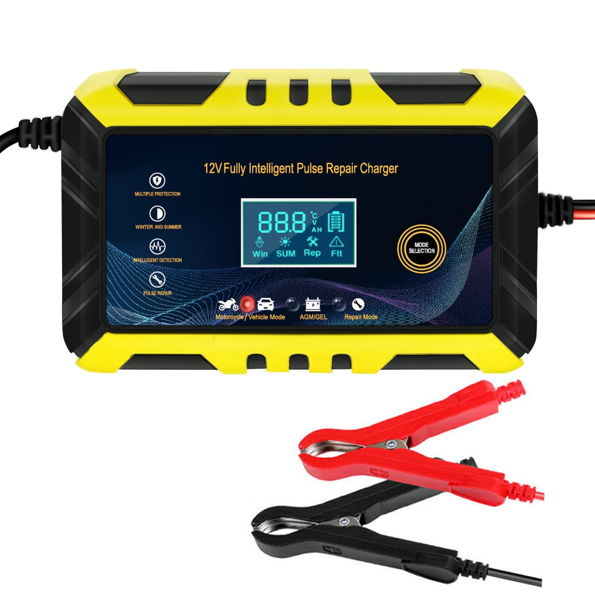 TekDeals 12V 6A Car Battery Charger Maintainer Auto Trickle RV for Truck Motorcycle ATV New