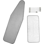 TekDeals 15x54 with Scorch and Stain Resistant Thick Padding, Elasticized Edge Ironing Board Covers
