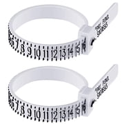 TekDeals 2-Pack Ring Sizer Measure Tool Gauge Plastic Finger Sizing Finder Reusable 1-17