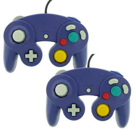 TekDeals 2 Pack Wired NGC Controller Gamepad for Nintendo GameCube & Wii U Console, Blue
