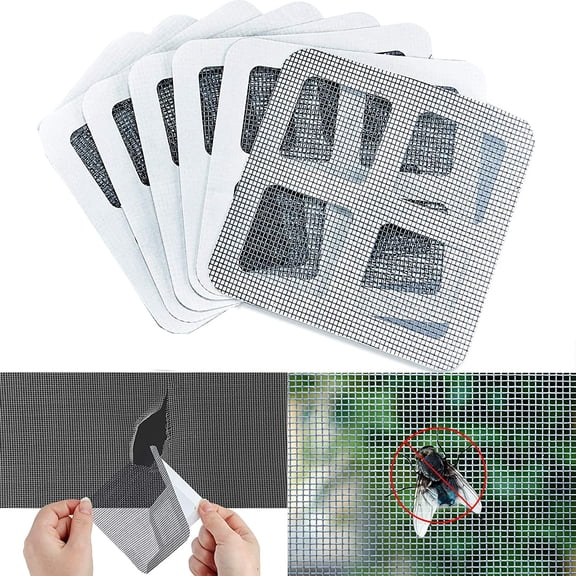 TekDeals 5x Window Door Screen Patch Repair Kit Cover Fiberglass Mesh Hole Repaire Tape