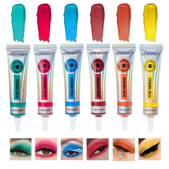 TekDeals 6 Color Eyeshadow Eyeliner Cream Matte Liquid Makeup Gift Set Waterproof Smudgeproof Long Lasting