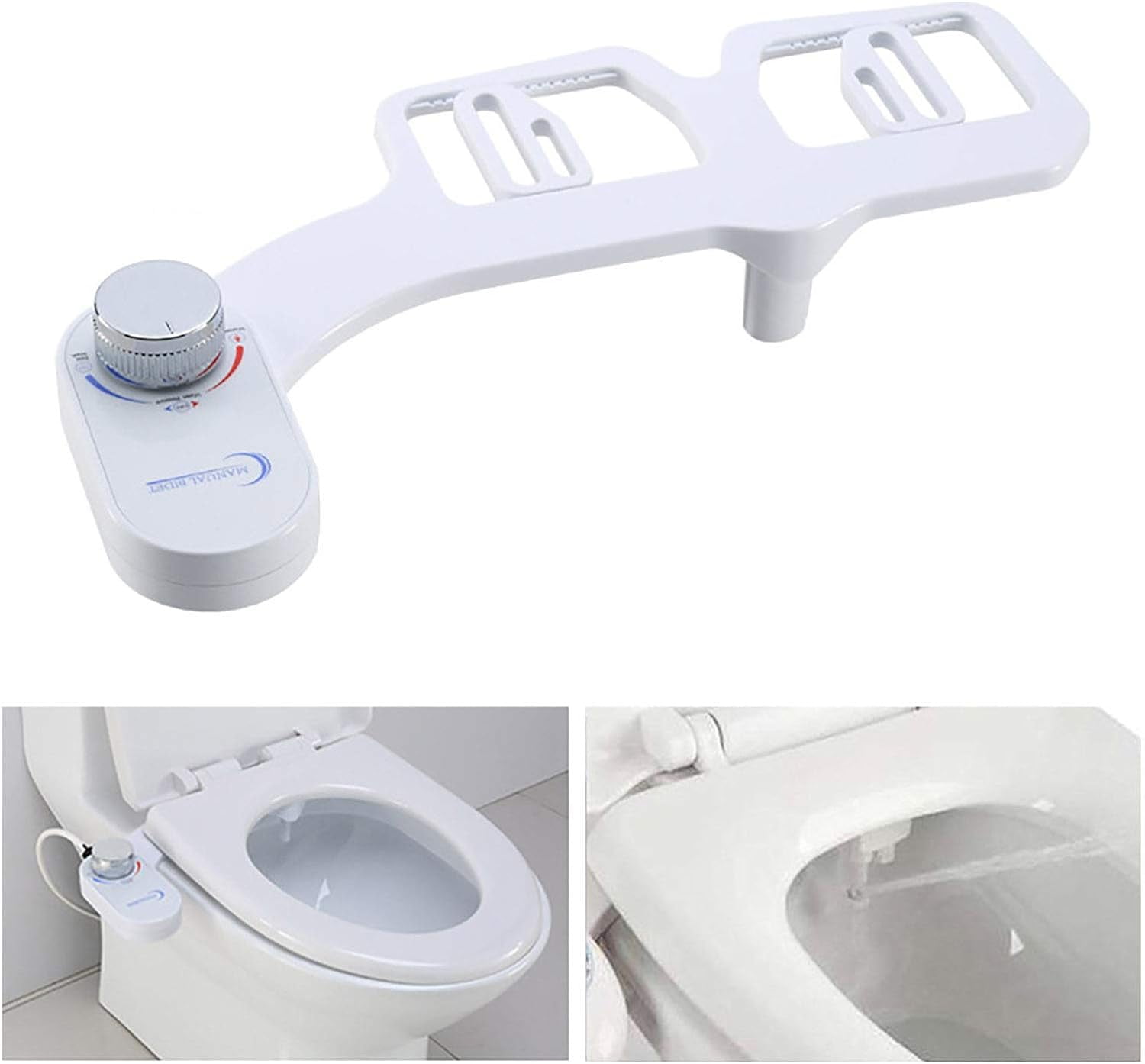 TekDeals Bidet Fresh Water Dual Spray Kit Non Electric Toilet Seat Attachment Cold Wash