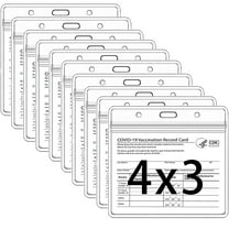 TekDeals Resealable Badge & ID Holders, PVC, 4.3" x 3.5", 10 Count