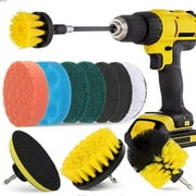 TekDeals Drill Brush Set 3/8/12 pc Tile Grout Power Scrubber Cleaner Spin Tub Shower Wall