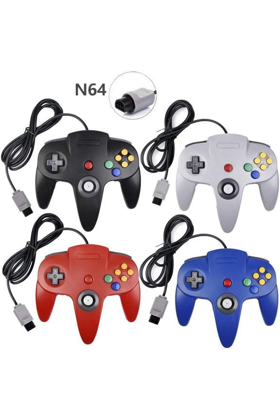 For Nintendo 64 N64 Controller Video Game Console Gamepad Joystick Joypad Wired, Black