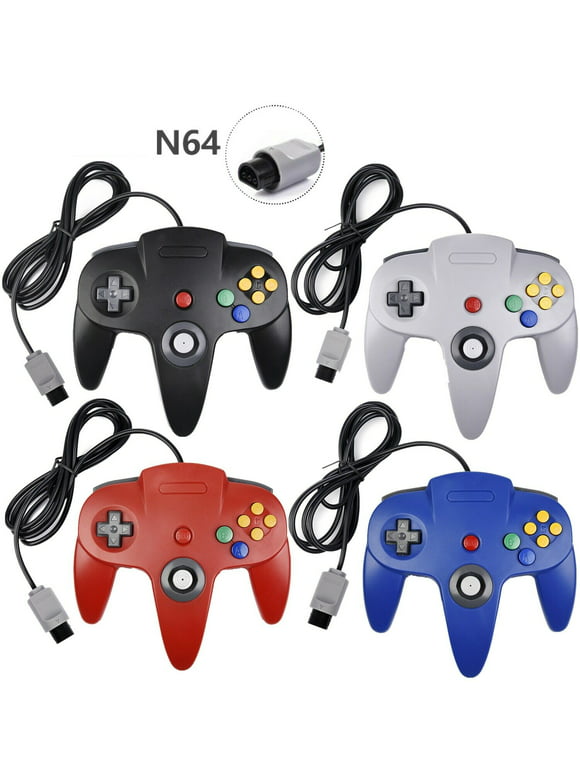 TekDeals For Nintendo 64 N64 Controller Video Game Console Gamepad Joystick Joypad Wired, Black