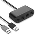 thumbnail image 1 of TekDeals Gamecube Controller Adapter 4 Port for Switch Wii U PC Super Smash Bros Turbo, 1 of 6