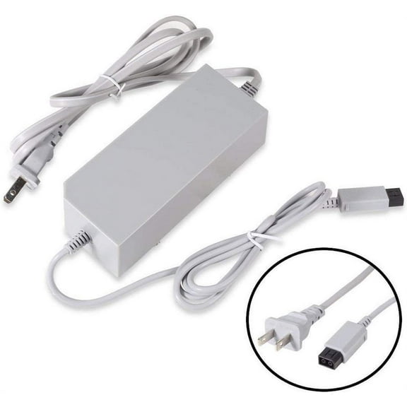 TekDeals Home Console AC Power Supply Wall Plug Charger Charging Cord Cable for Nintendo Wii