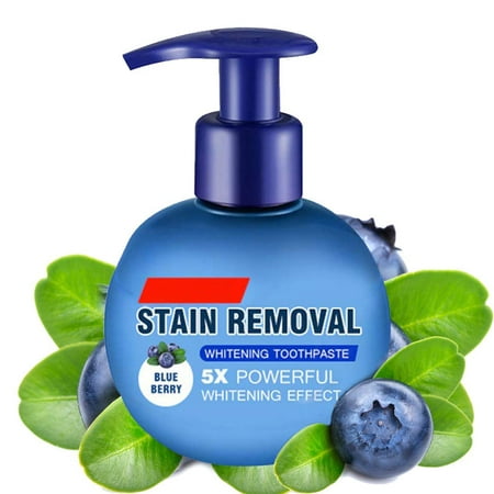 TekDeals Intensive Stain Removal Teeth Whitening Toothpaste Fight Bleeding Gums Blueberry