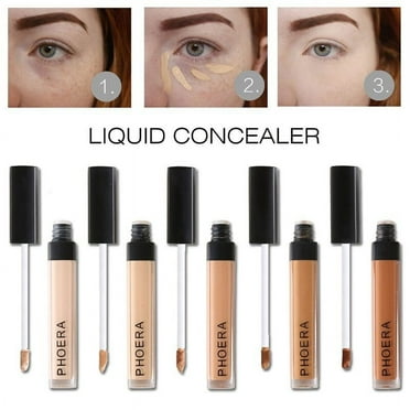 TekDeals PHOERA Makeup Concealer Liquid Moisturizer Conceal HD High Definition Foundation, Hazelnut