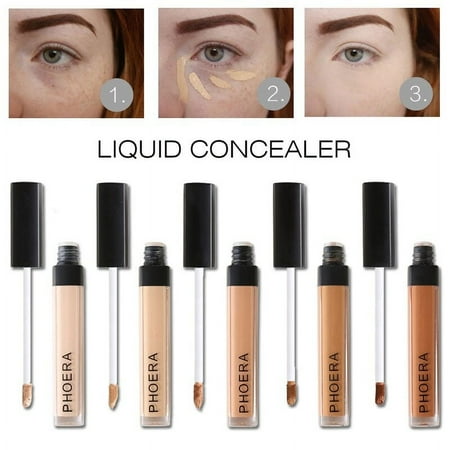 TekDeals PHOERA Makeup Concealer Liquid Moisturizer Conceal HD High Definition Foundation, Hazelnut